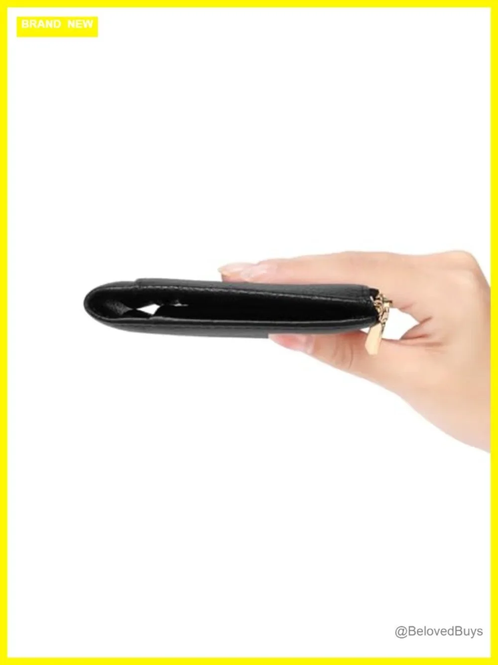 Slim RFID Blocking Bifold Wallet with Zip Coin Pocket, Vegan Pebble Leather, 7